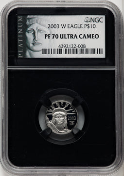 2003-W $10 Tenth-Ounce Platinum NGC PF70 (770462042)