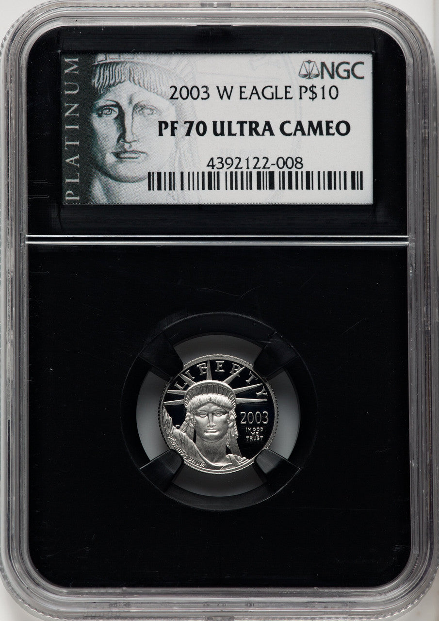 2003-W $10 Tenth-Ounce Platinum NGC PF70 (770462042)
