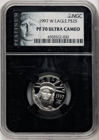 1997-W $25 Quarter-Ounce Platinum Eagle Statue of Liberty NGC PF70 (770462022)