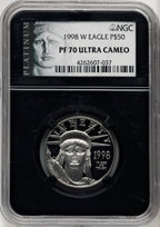 1998-W $50 Half-Ounce Platinum Eagle NGC PF70 (770462027)