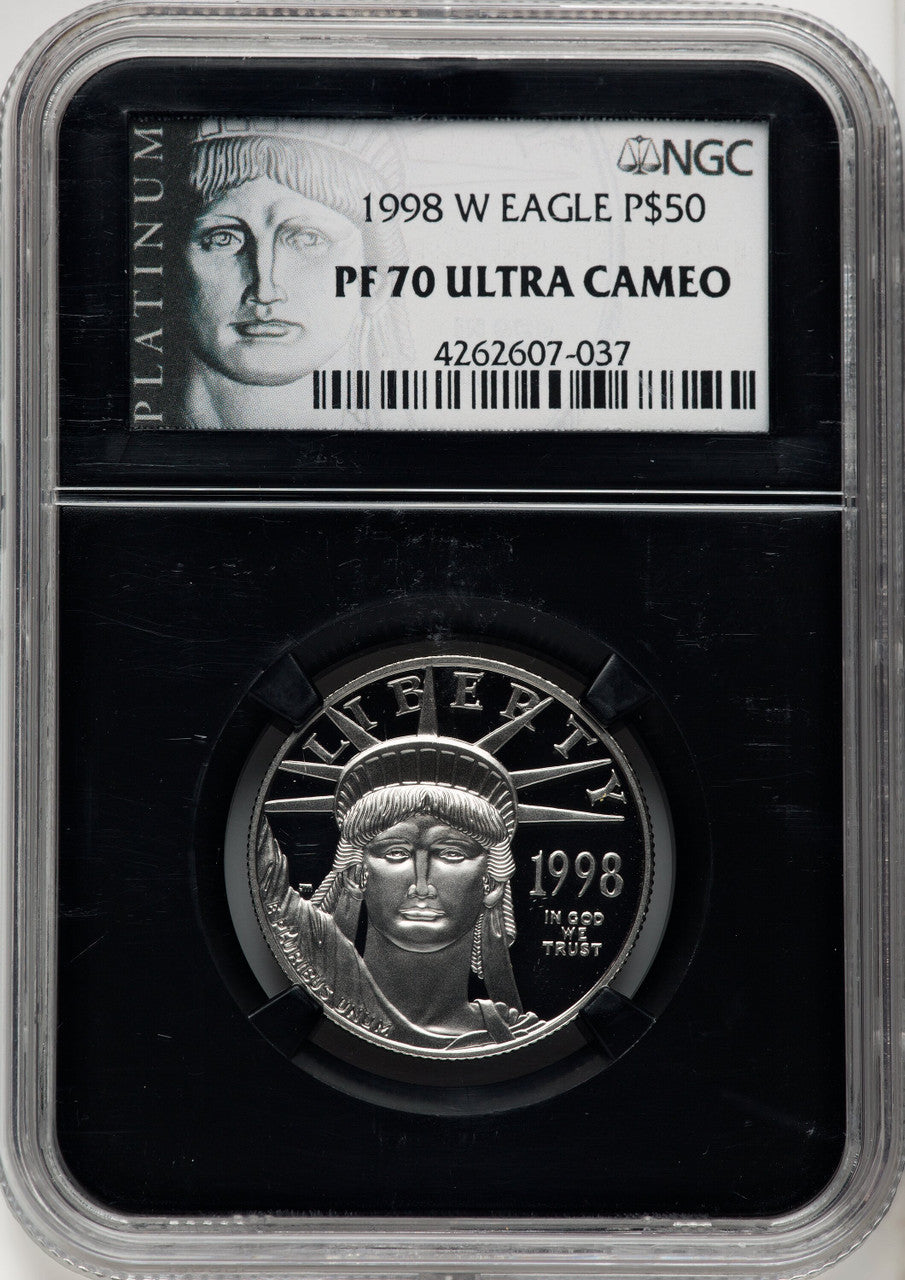 1998-W $50 Half-Ounce Platinum Eagle NGC PF70 (770462027)
