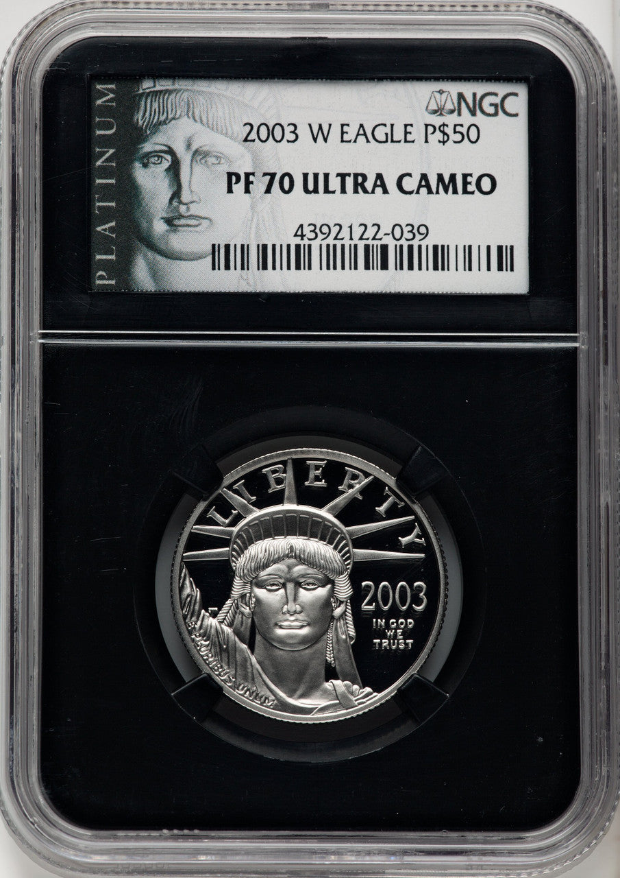 2003-W $50 Half-Ounce Platinum Eagle NGC PF70 (770462044)