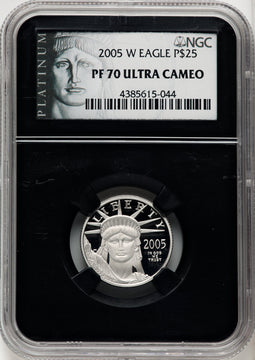 2005-W $25 Quarter-Ounce Platinum Eagle Statue of Liberty NGC PF70