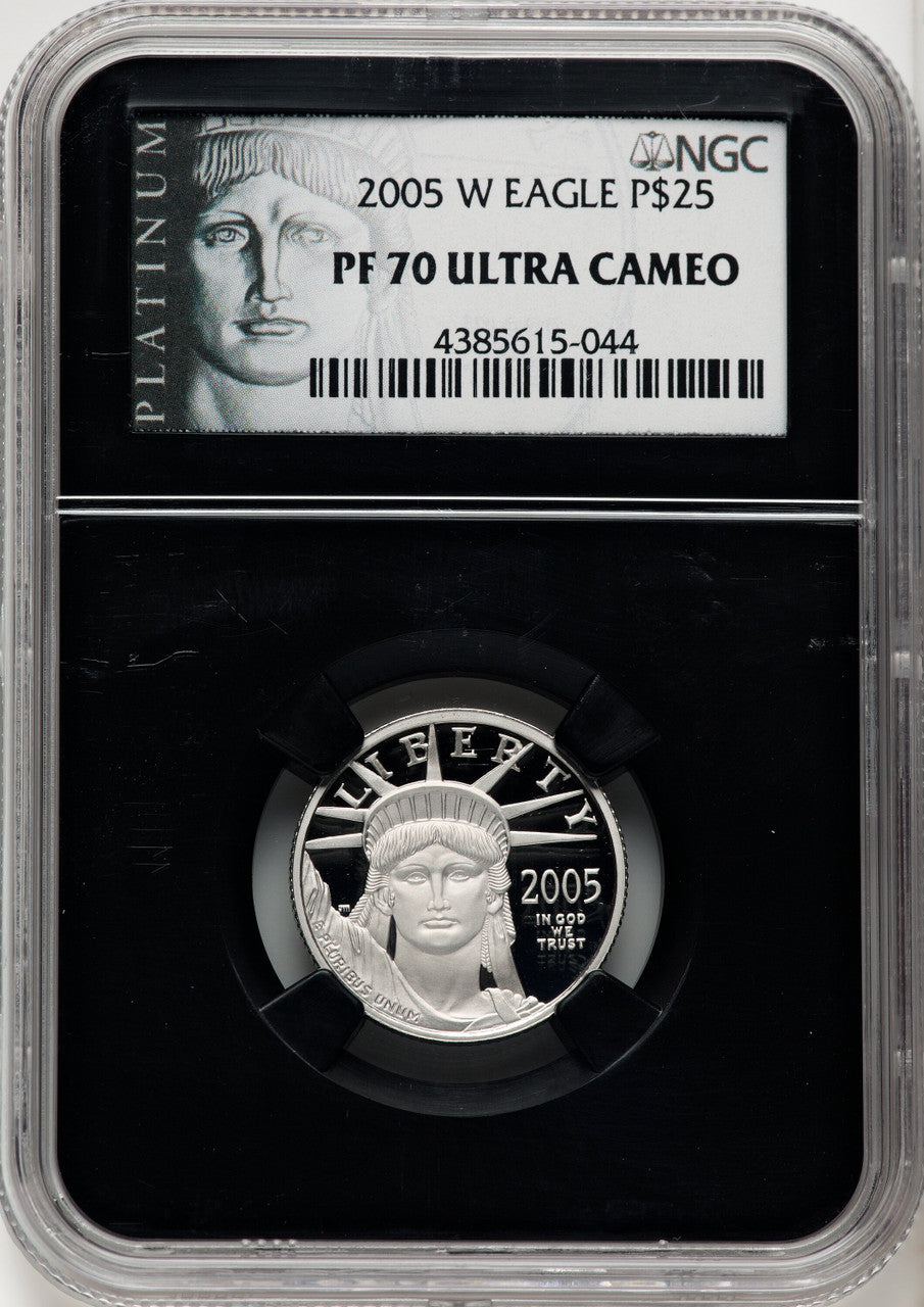 2005-W $25 Quarter-Ounce Platinum Eagle Statue of Liberty NGC PF70