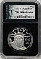 2003-W $100 One-Ounce Platinum Eagle Statue of Liberty NGC PF70 (770462045)