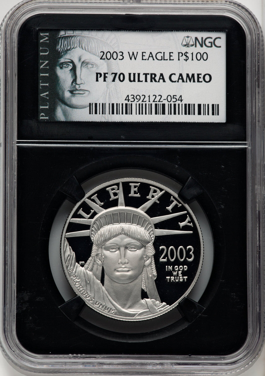 2003-W $100 One-Ounce Platinum Eagle Statue of Liberty NGC PF70 (770462045)