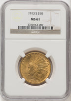 1913-S $10 Indian Eagle NGC MS61