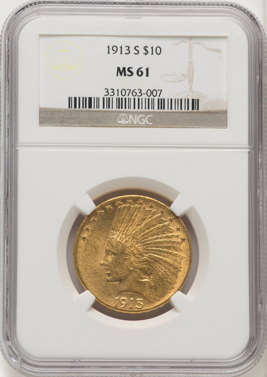 1913-S $10 Indian Eagle NGC MS61