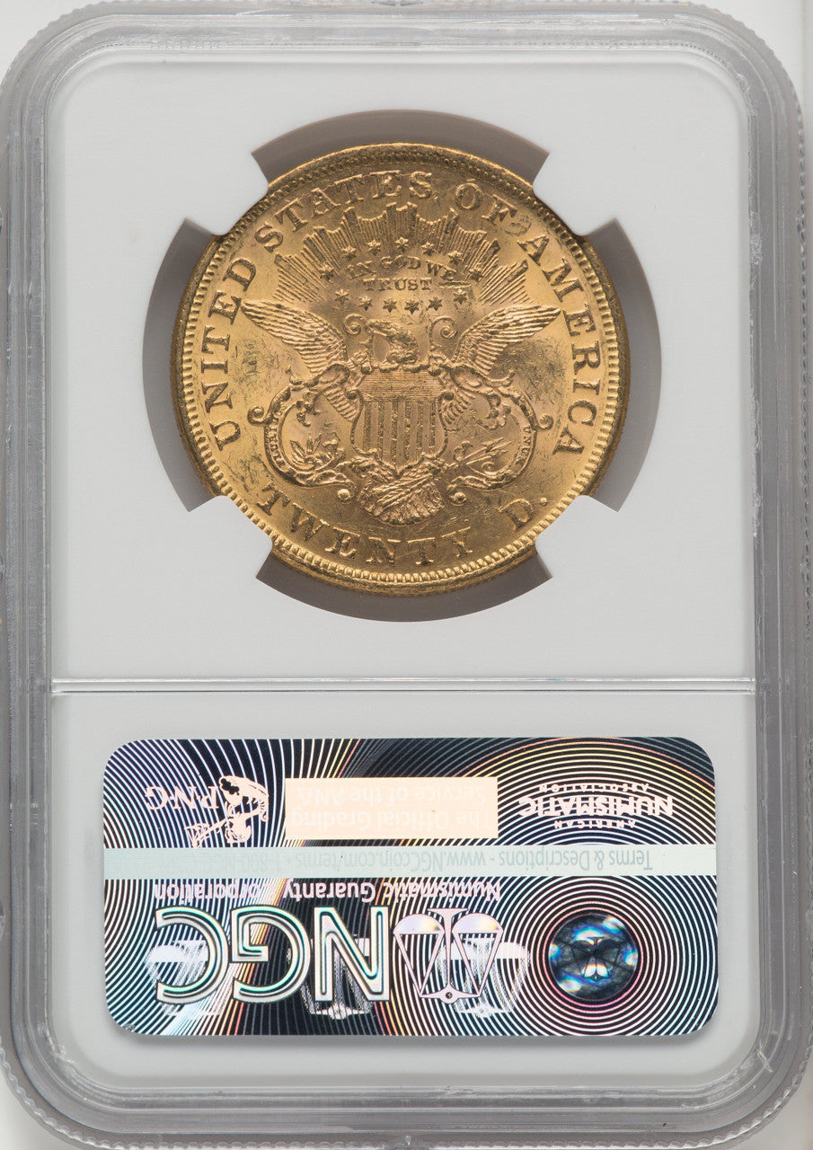 1876 $20 CAC Liberty Double Eagle NGC MS61