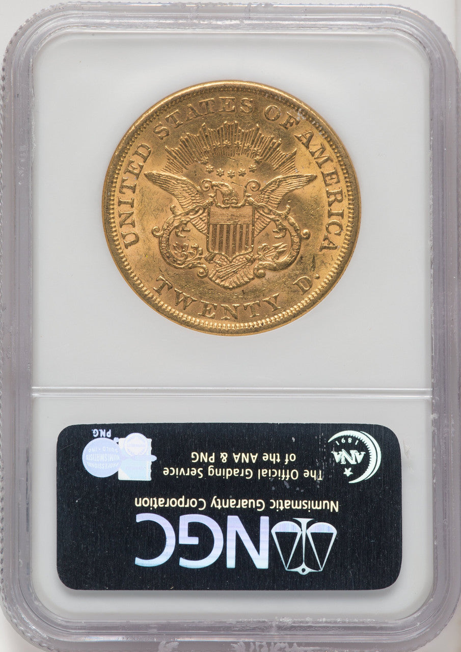 1853 $20 CAC Liberty Double Eagle NGC AU58 (770582031)
