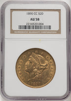 1890-CC $20 Liberty Double Eagle NGC AU58 (770582055)