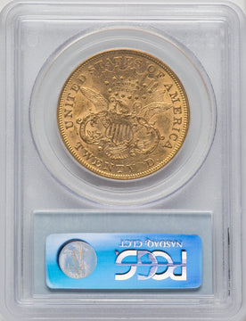 1873-S $20 OPEN 3 Liberty Double Eagle PCGS AU58
