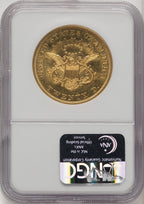 1850 $20 Liberty Double Eagle NGC MS62