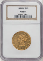 1884-CC $10 Liberty Eagle NGC AU58 (770582010)