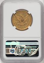 1866-S $10 NO MOTTO Liberty Eagle NGC AU50