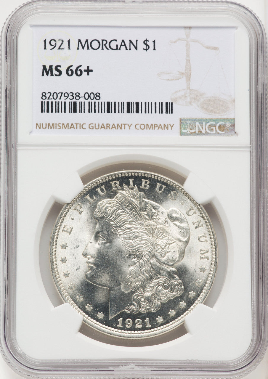 1921 Morgan Morgan Dollar NGC MS66+