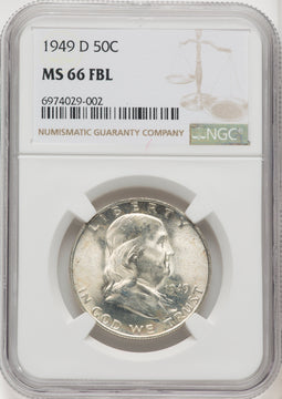 1949-D 50C FL Franklin Half Dollar NGC MS66 (769663003)