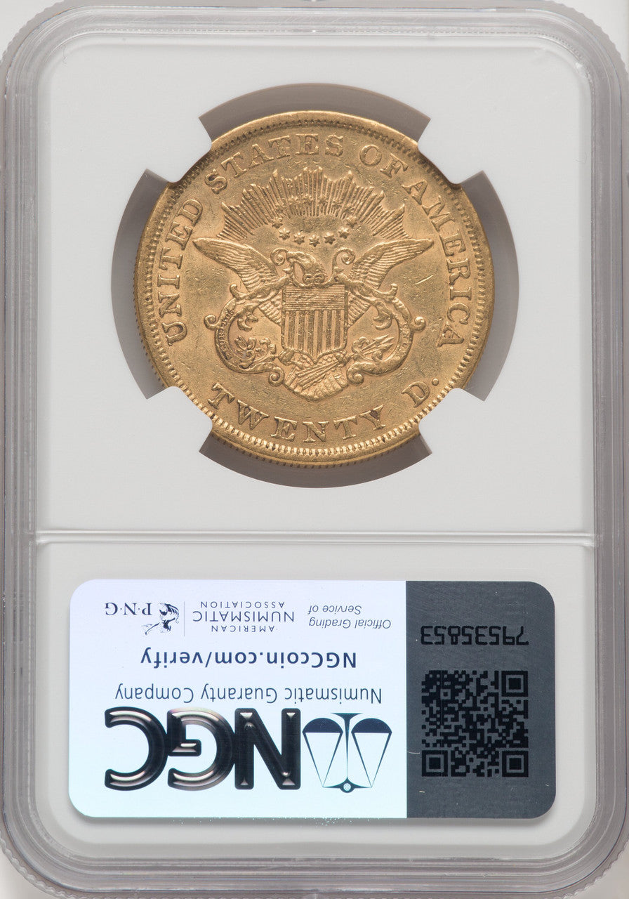 1853 $20 Liberty Double Eagle NGC AU55 (770677035)