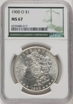1900-O Green Label Morgan Dollar NGC MS67