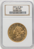 1876-CC $20 Liberty Double Eagle NGC AU58 (770677013)