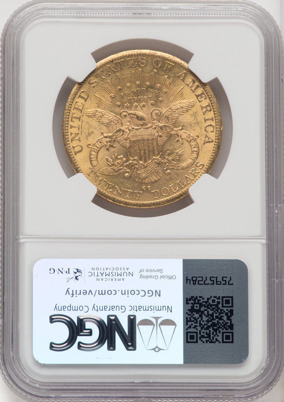 1883-CC $20 Liberty Double Eagle NGC MS61 (770677014)