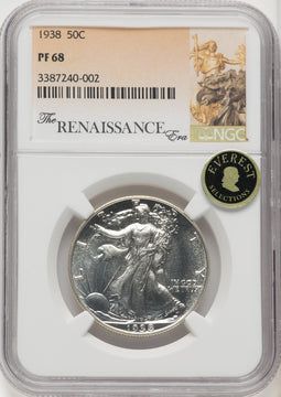 1938 50C Proof Walking Liberty Half Dollar NGC PR68
