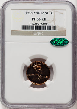 1936 1C TYPE 2 Proof Lincoln Cent NGC PR66
