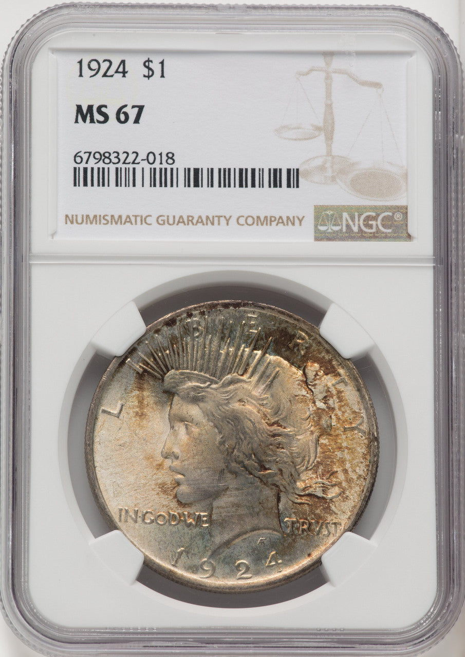 1924 Peace Dollar NGC MS67