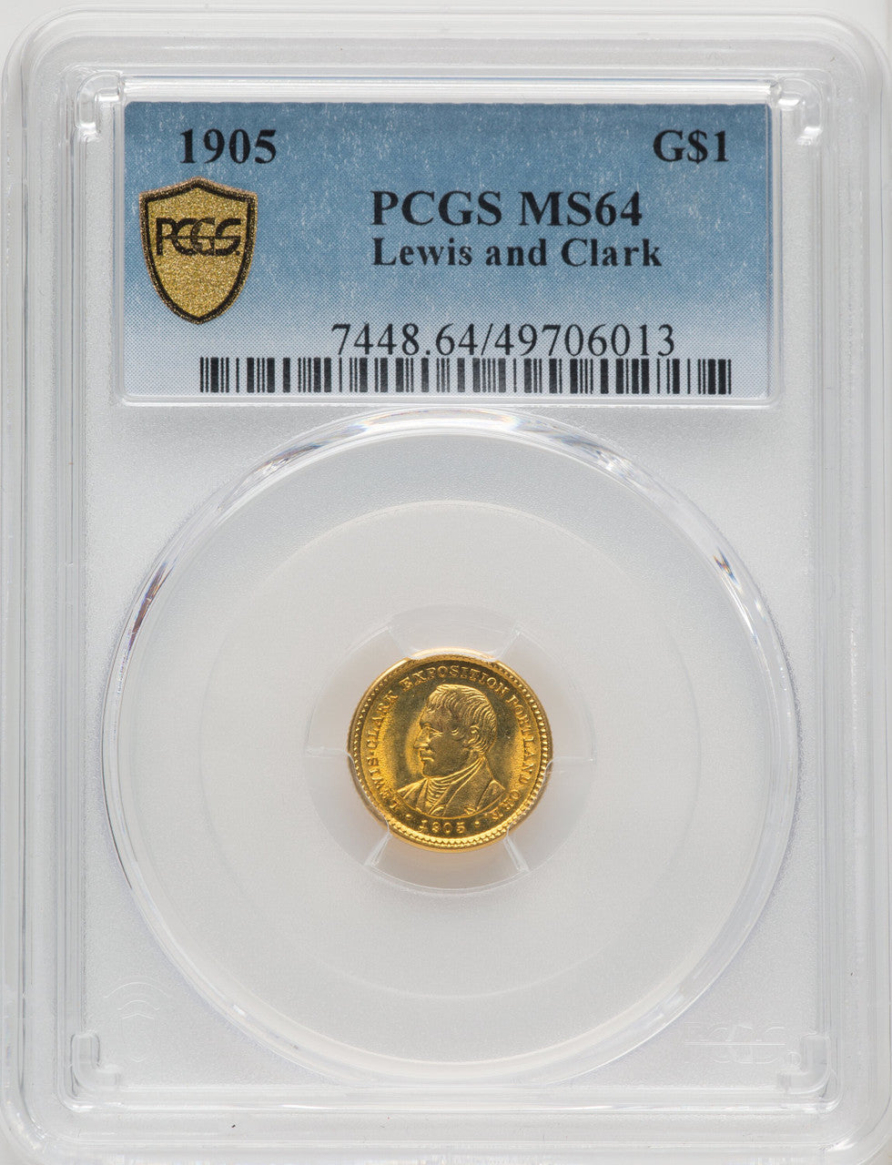 1905 G$1 Lewis and Clark Commemorative Gold PCGS MS64 (769755058)