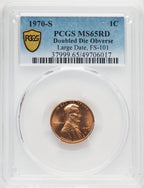 1970-S 1C FS-101 RD Lincoln Cent PCGS MS65 (503004038)