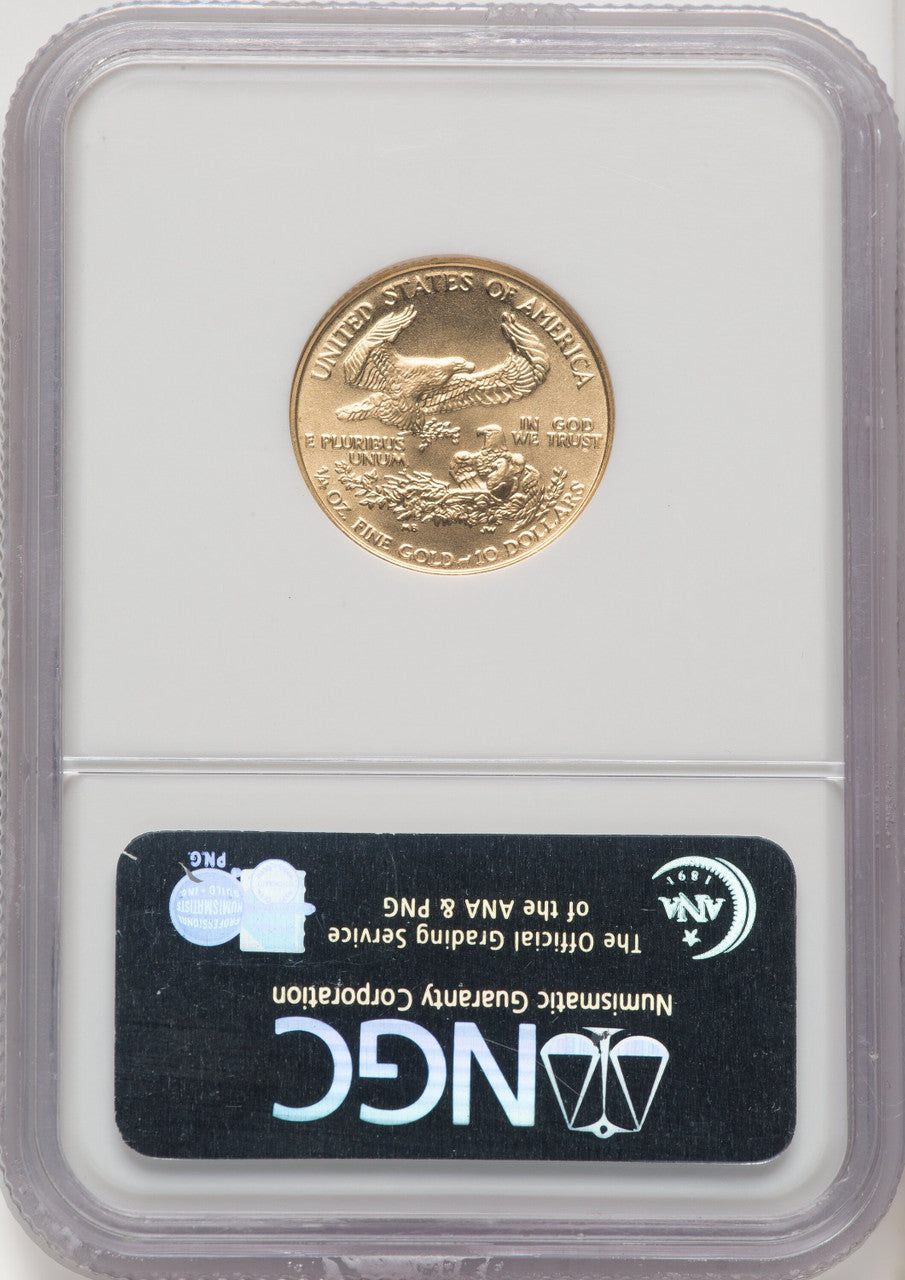 1987 $10 Quarter-Ounce Gold Eagle NGC MS70