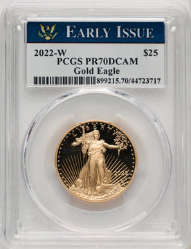 2022-W G$25 Half Ounce Gold Eagle FS PCGS PR70 (770587020)