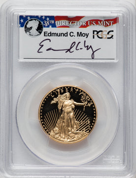 2015-W $25 Half-Ounce Gold Eagle First Day of Issue - Washington Moy Signature PCGS PR70