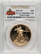 2016-W $50 One-Ounce Gold Eagle 30th Anniversary First Strike PCGS PR70 (770639005)