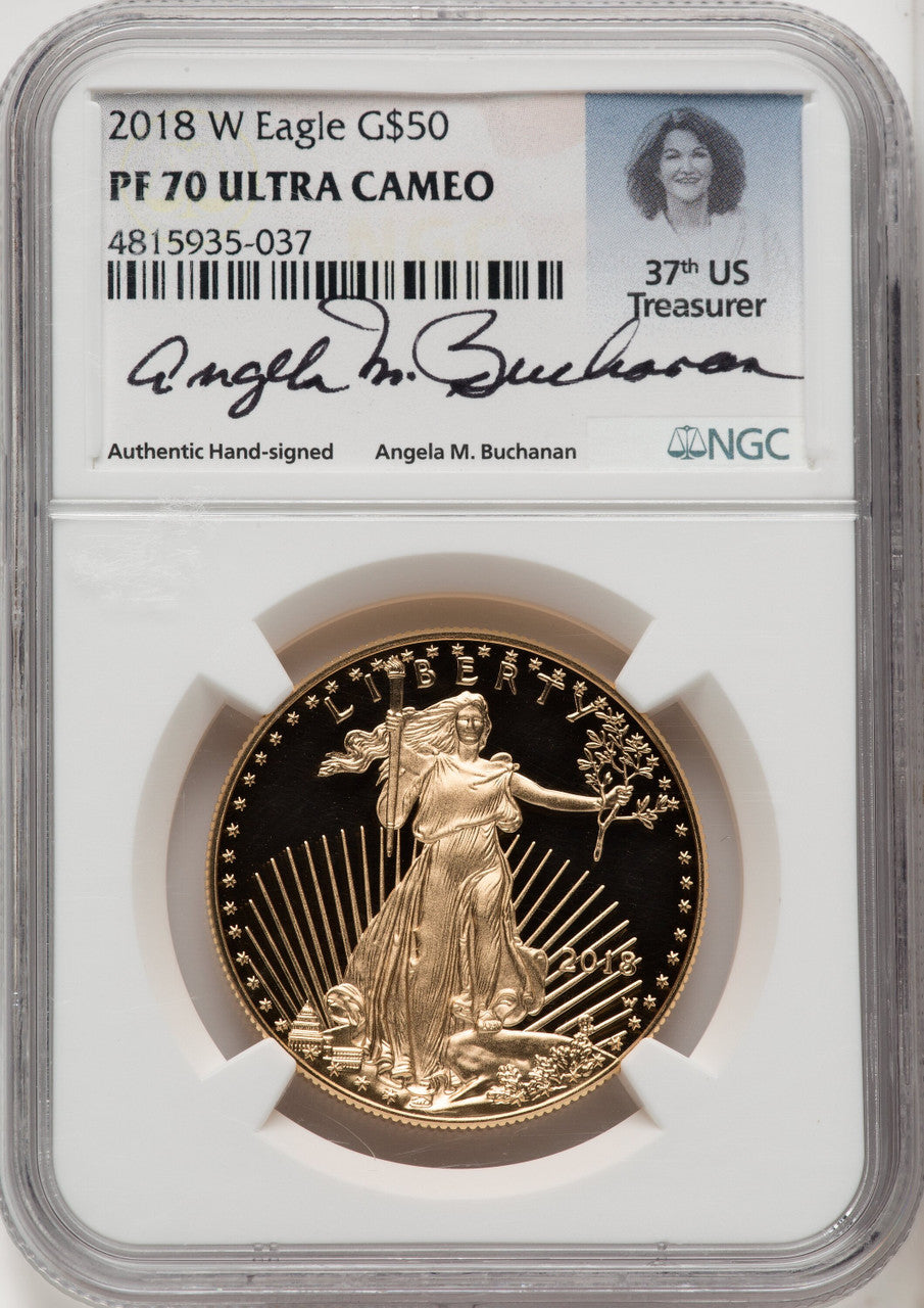 2018-W $50 One Ounce Gold Eagle NGC PF70 (770587003)