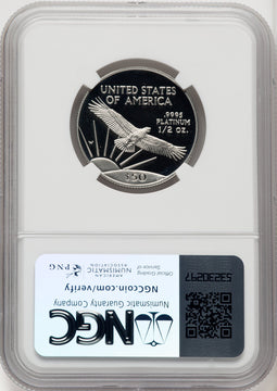 1997-W $50 Half-Ounce Platinum Eagle Brown Label NGC PF70 (769481026)