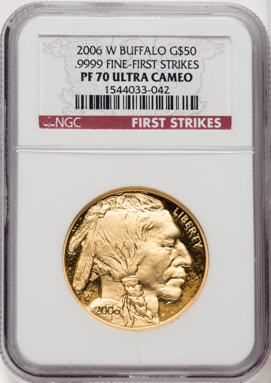2006-W $50 One-Ounce Gold Buffalo First Strike NGC PF70 (770587015)