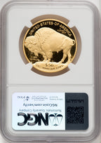 2010-W $50 One-Ounce Gold Buffalo .9999 Fine Gold Brown Label NGC PF70 (770270040)