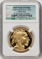 2006-W $50 One-Ounce Gold Buffalo .9999 Fine Gold NGC PF70 (770591002)