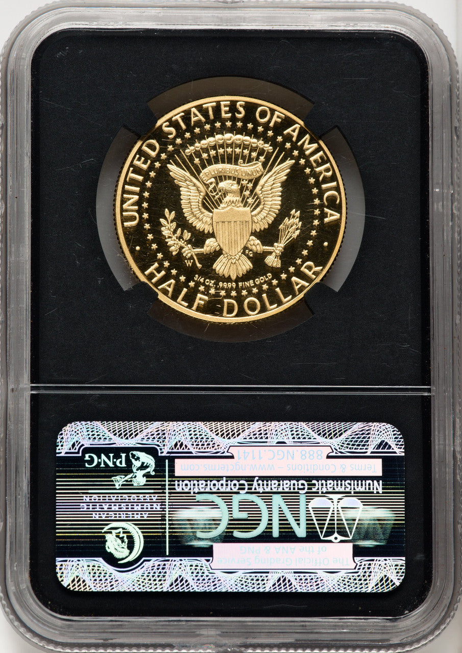 2014-W 50C Kennedy Gold 50th Anniversary First Strike Proof Kennedy Half Dollar NGC PR70 (770639001)