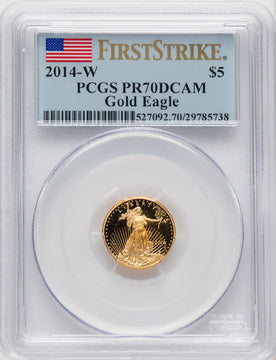 Gold American Eagle FS Flag NGC PF70