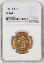 1877-S $10 Liberty Eagle NGC MS61