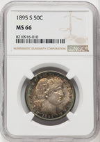 1895-S 50C Barber Half Dollar NGC MS66