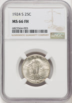 1924-S 25C FH Standing Liberty Quarter NGC MS66 (769226010)
