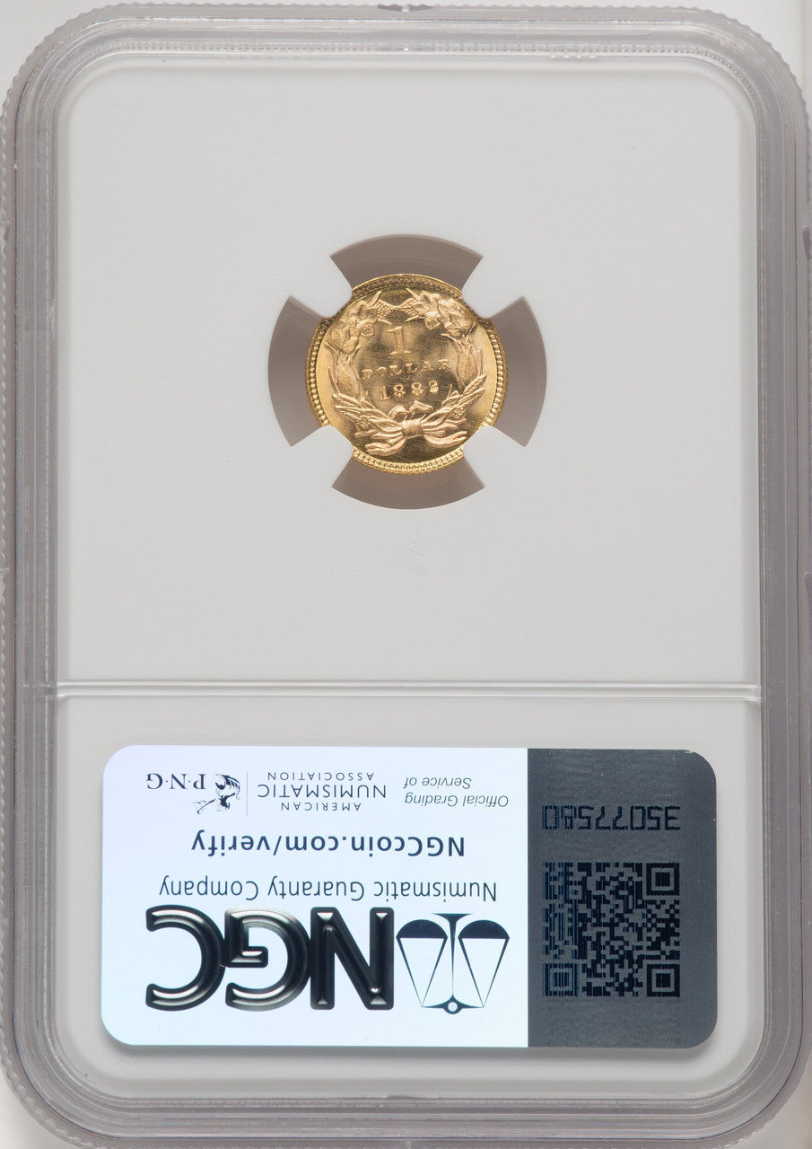 1882 G$1 Gold Dollar NGC MS63