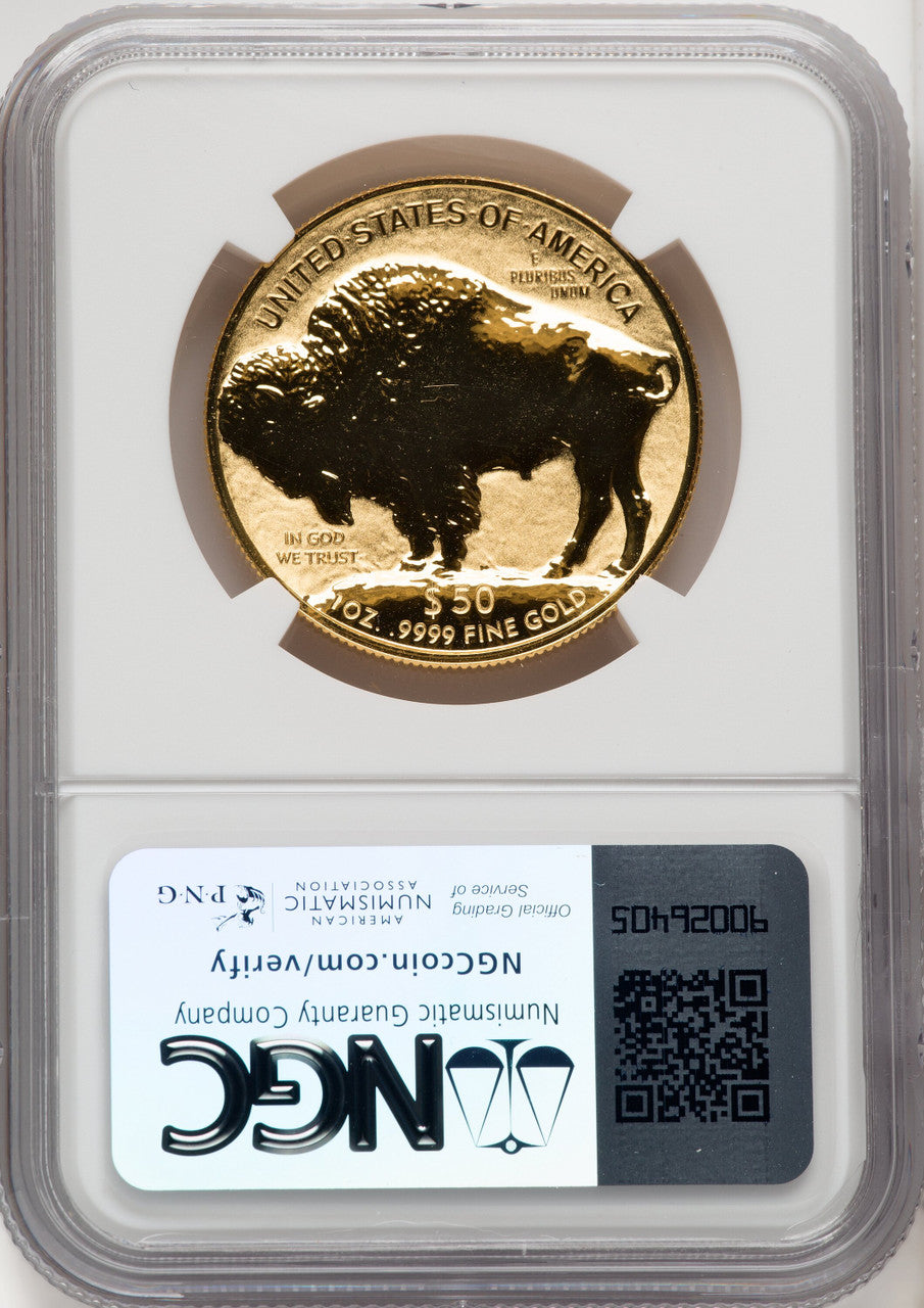 2013-W $50 One-Ounce Gold Buffalo Reverse Proof 100th Anniversary NGC PF70 (770044008)