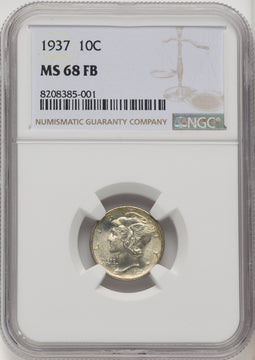 1937 10C FB Mercury Dime NGC MS68 (768579001)