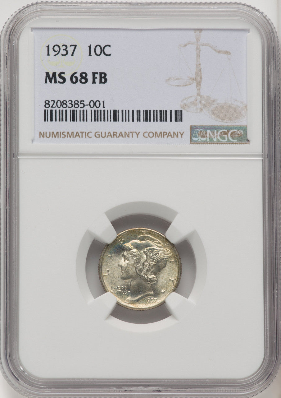 1937 10C FB Mercury Dime NGC MS68 (768579001)