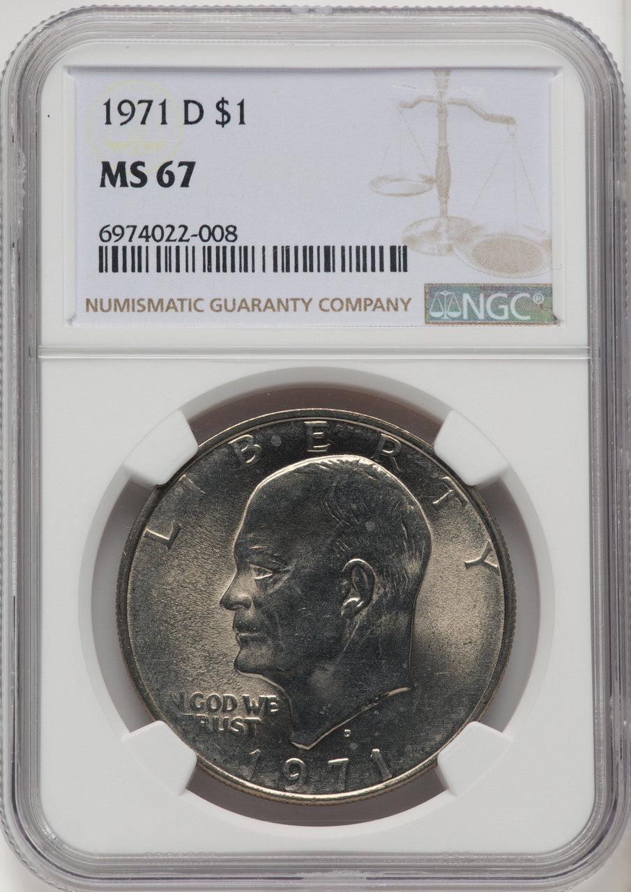 1971-D $1 Eisenhower Dollar NGC MS67 (770051058)