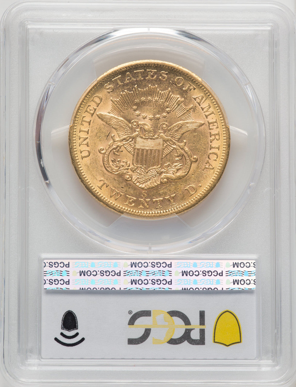 1858-S $20 Liberty Double Eagle PCGS AU55 (769226005)